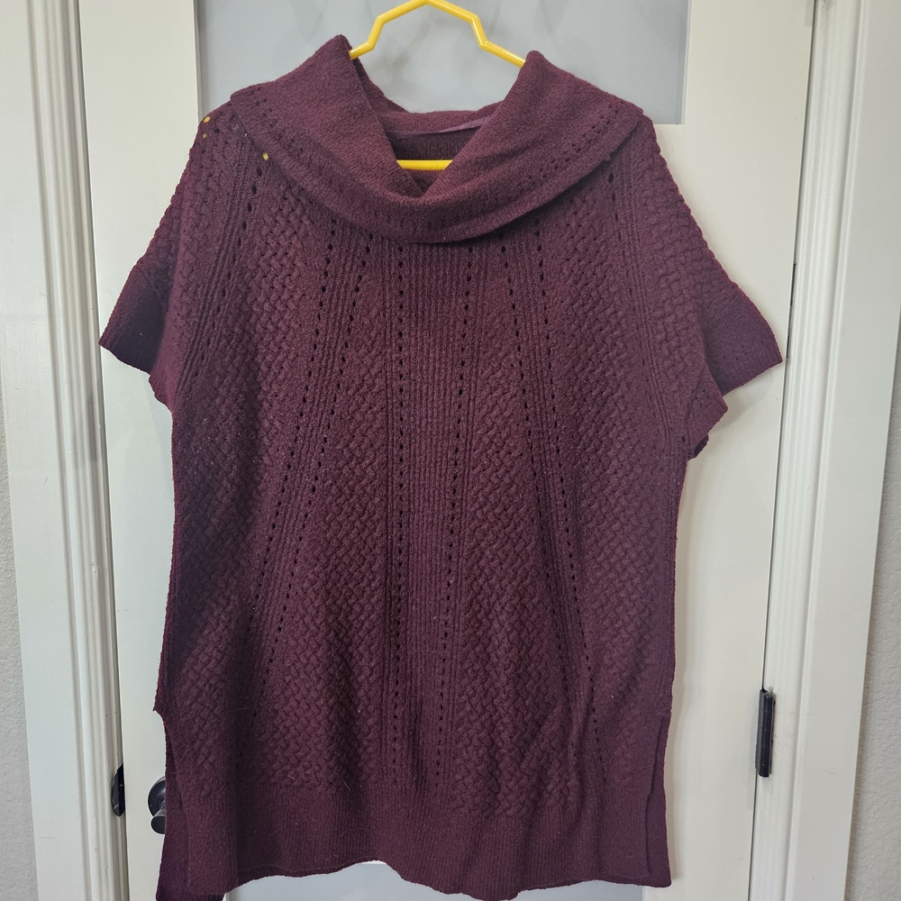 Lane Bryant Maroon Cowl Neck Sweater